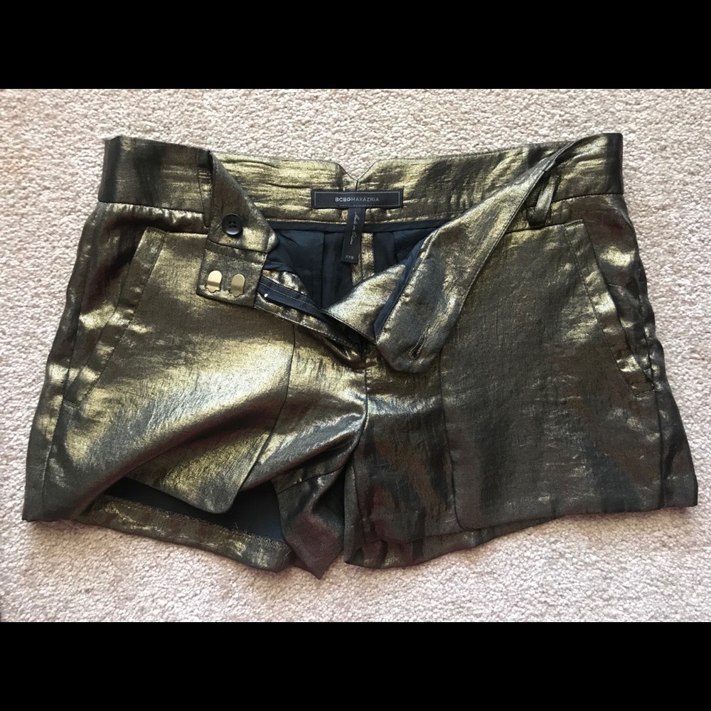 BCBG MaxAzria Gold Shorts